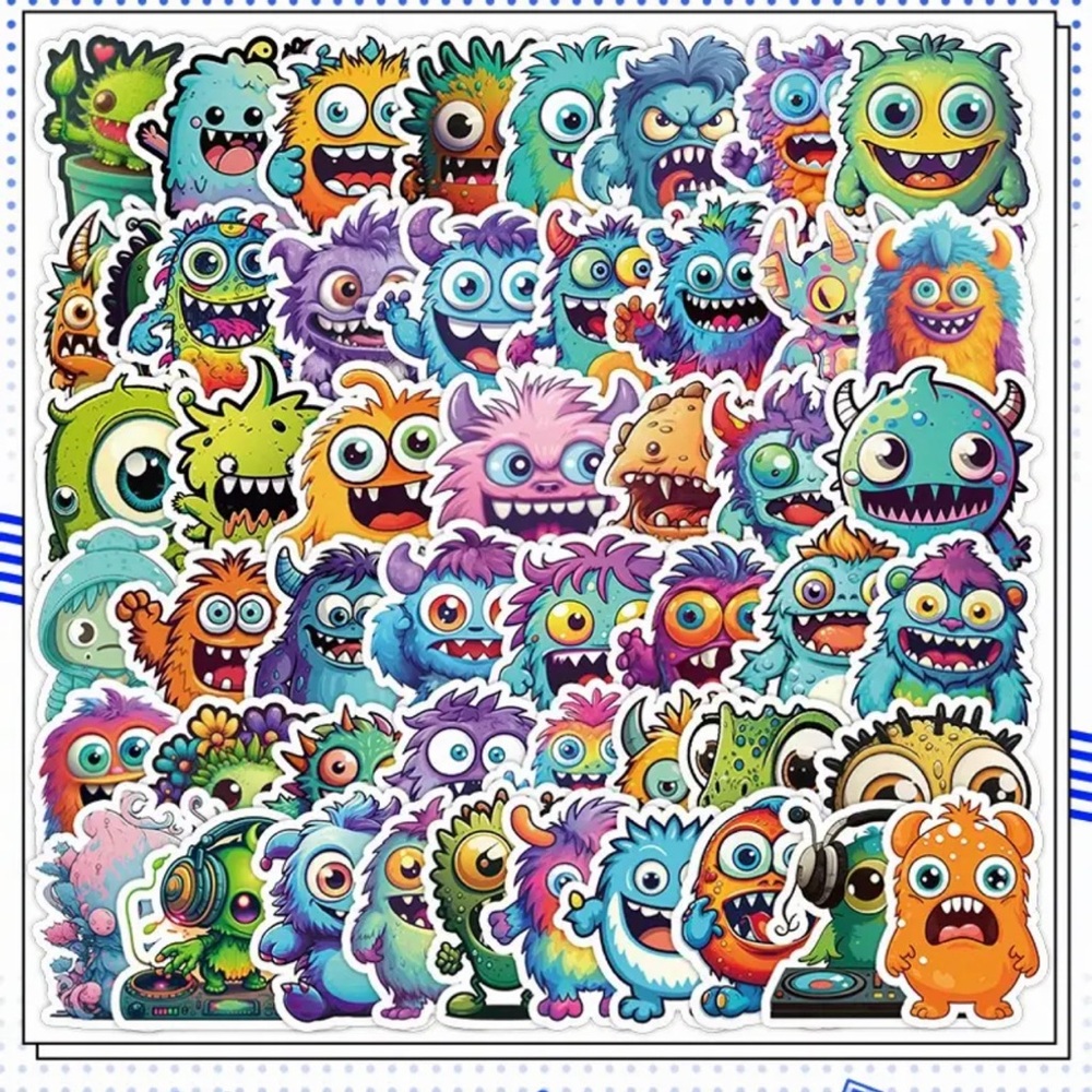 50pcs Little Monster Stickers, Cool Spiderman Stickers, NEW, Unisex, Boy…